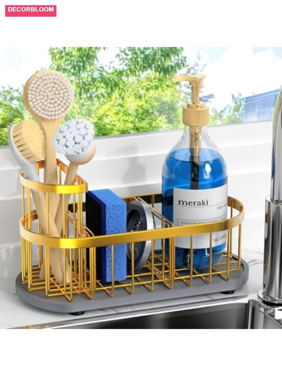 Other - Rustproof Stainless Steel Sponge Holder with Diatomite Tray, Kitchen Sink Caddy